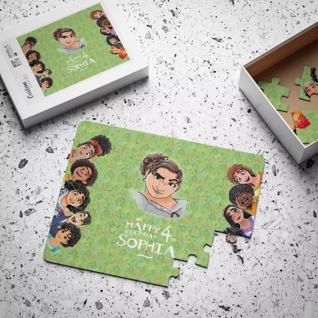 The magical Casita depicted in the vibrant Encanto jigsaw puzzle.