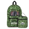 Complete Fortnite lunch box and backpack bundle showcasing the classic Battle Bus Drop graphics.