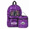 Two-piece Fortnite backpack and lunch bag set in the vibrant Durrr Burger Fast Food pattern.