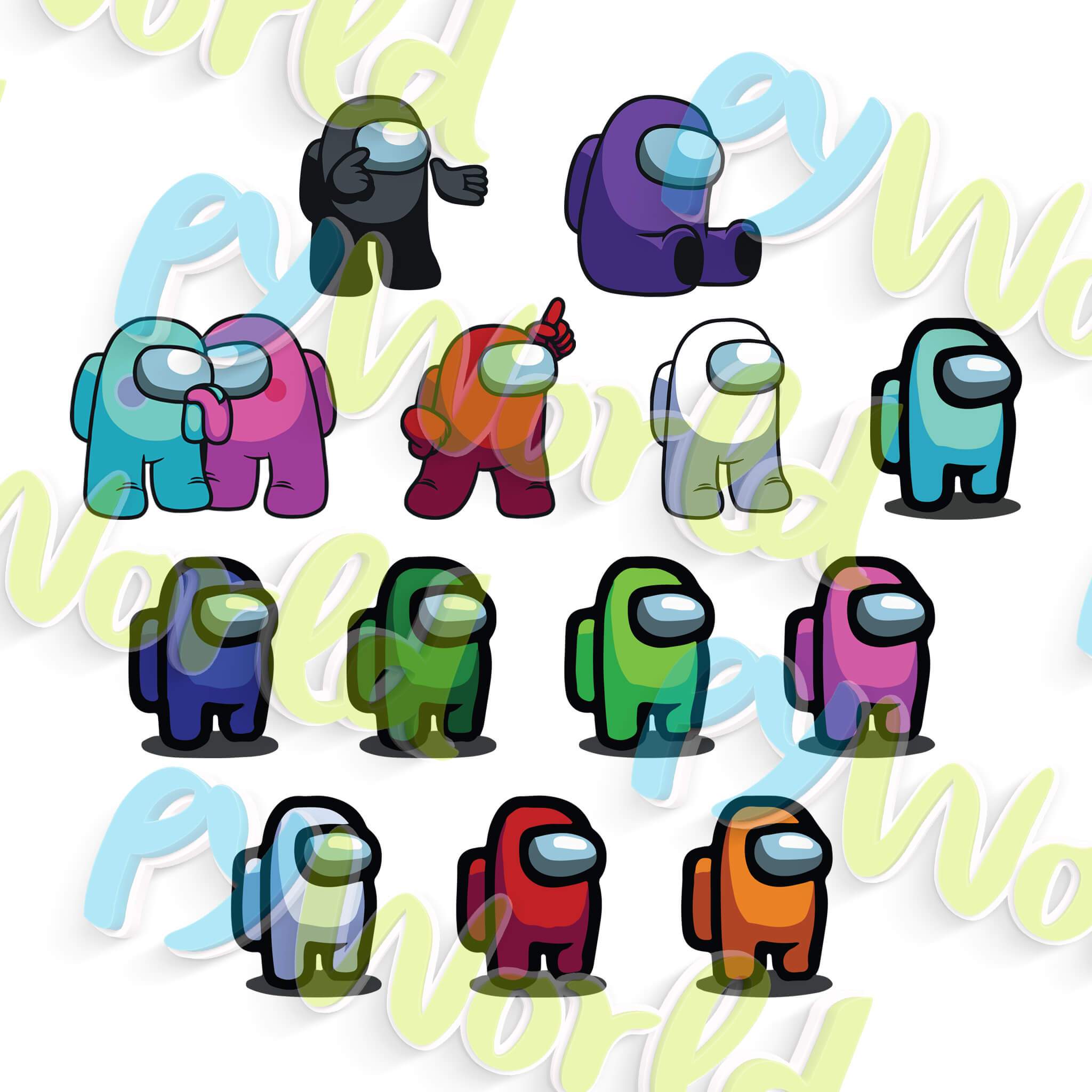 Among Us Bundle SVG, Cricut, Clipart, PNG, Vector