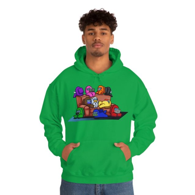 Among Us Unisex Hoodie Irish Green PimpYourWorld
