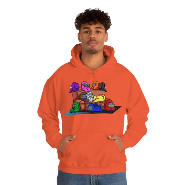 Among Us Unisex Hoodie Orange PimpYourWorld