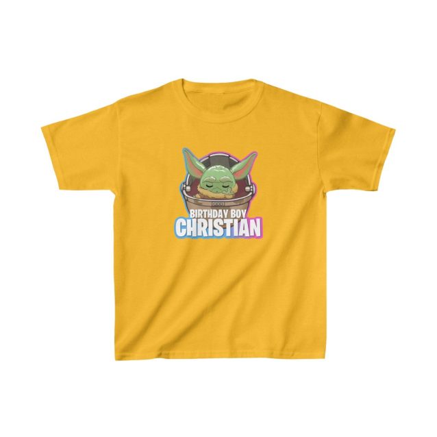 Baby Yoda Birthday Shirt Gold PimpYourWorld