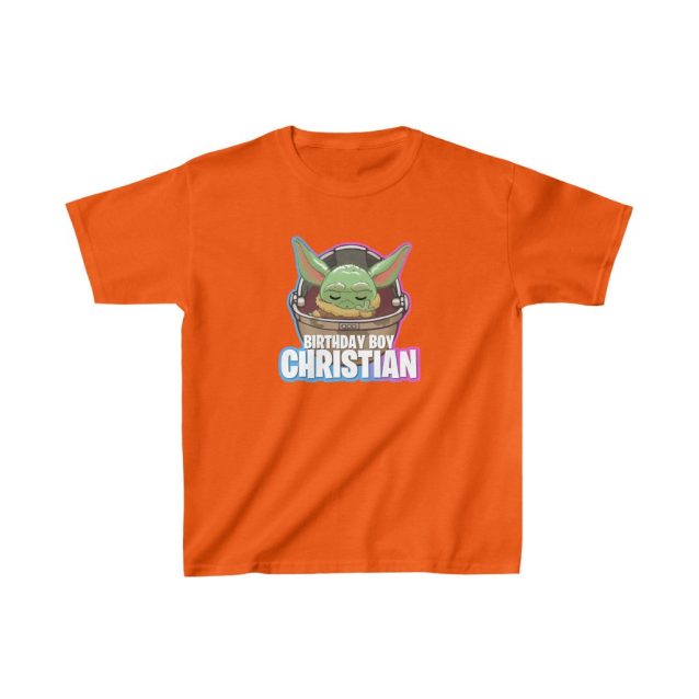 Baby Yoda Birthday Shirt Orange PimpYourWorld
