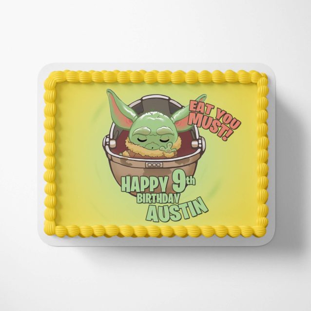 Baby Yoda Cake Topper 1/2 Sheet (17"x11") PimpYourWorld