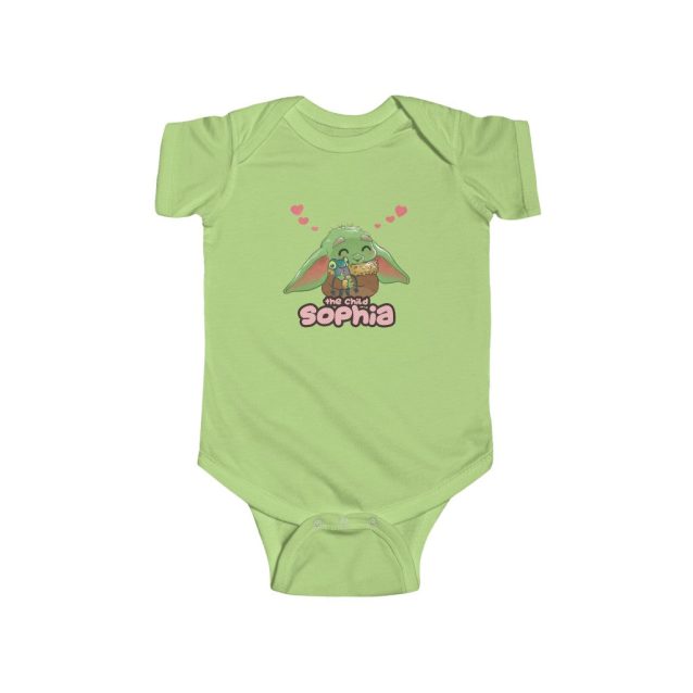 Baby Yoda Girl Onesie Key Lime PimpYourWorld