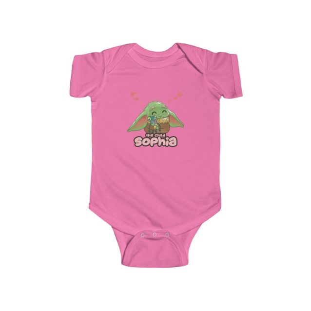 Baby Yoda Girl Onesie Raspberry PimpYourWorld