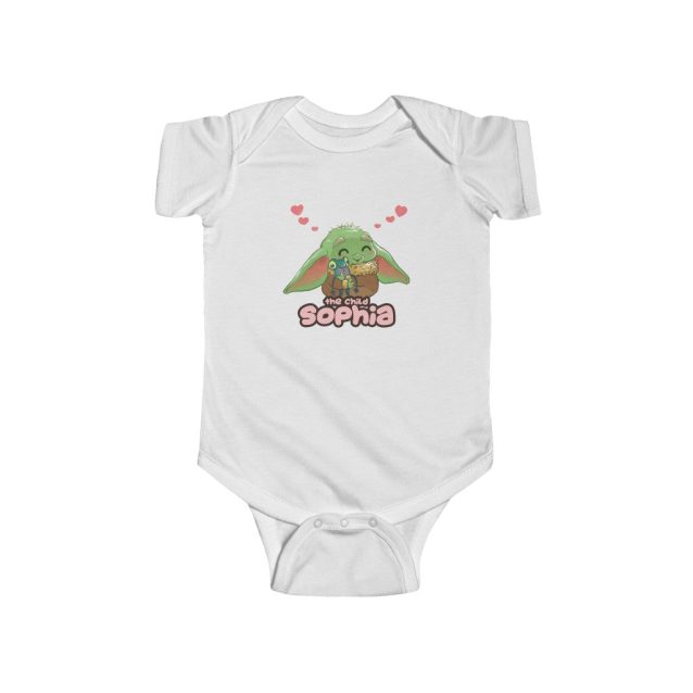 Baby Yoda Girl Onesie White PimpYourWorld
