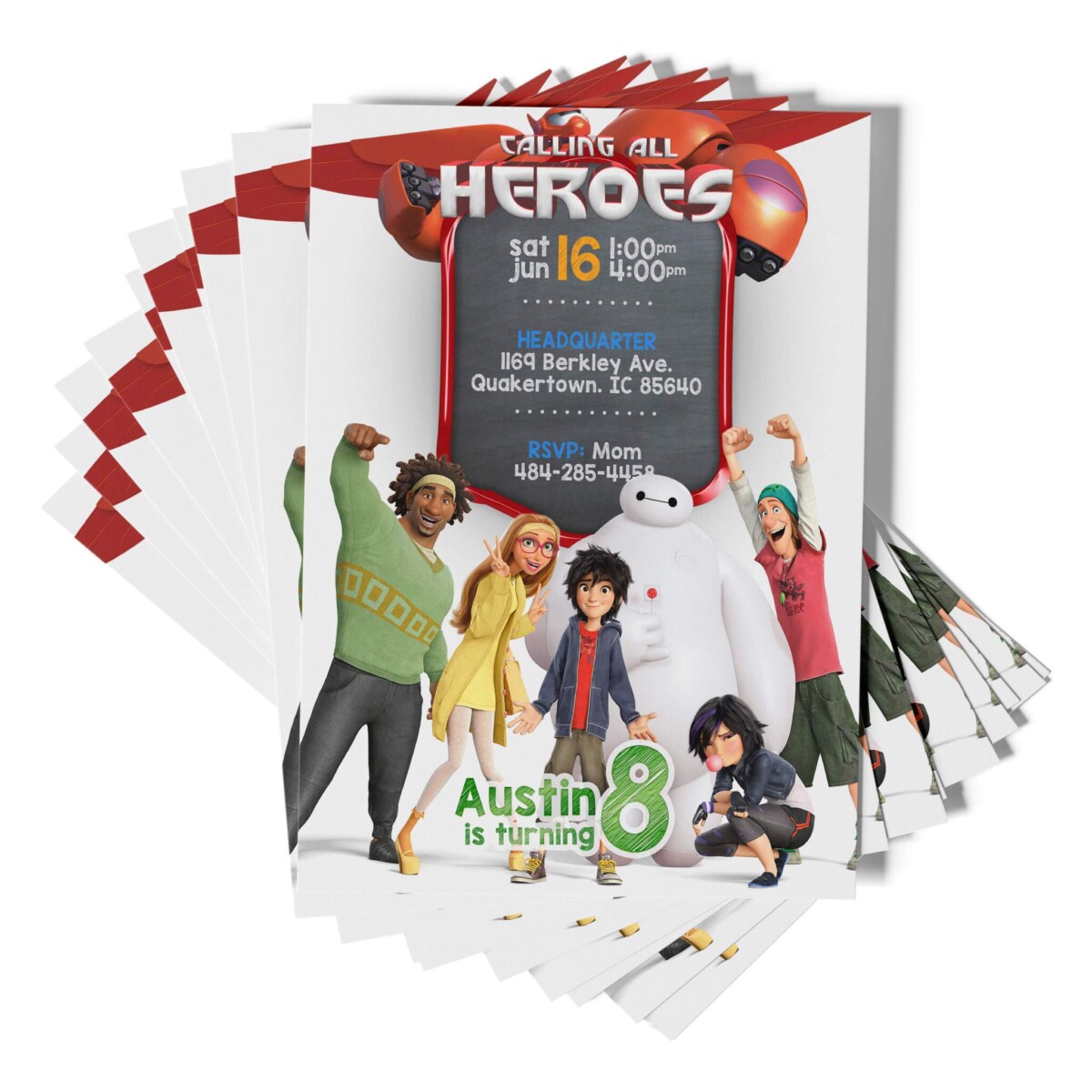 Big Hero 6 Invitations