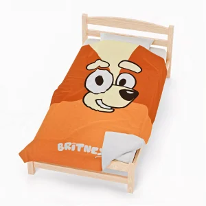Bluey-themed soft fleece blanket for children’s comfort