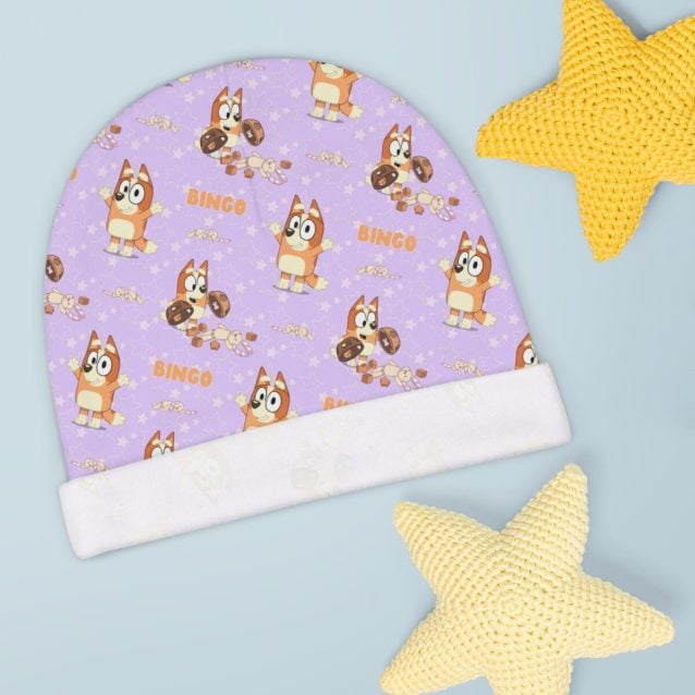 Bluey & Bingo Baby Beanie Purple PimpYourWorld