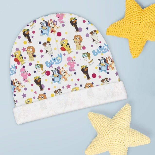 Bluey & Bingo Baby Beanie White PimpYourWorld
