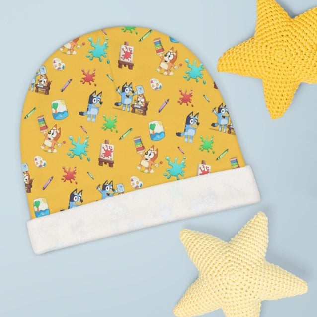 Bluey & Bingo Baby Beanie Yellow PimpYourWorld