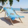 Bluey and Bingo pool towel shown here in soft, absorbent polyester terry, ready for beach and bath days.