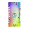 Draped over a rail, this colorful Bluey and Bingo beach towel shows the playful print in bright summer shades.