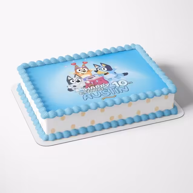 Personalized Bluey cake topper