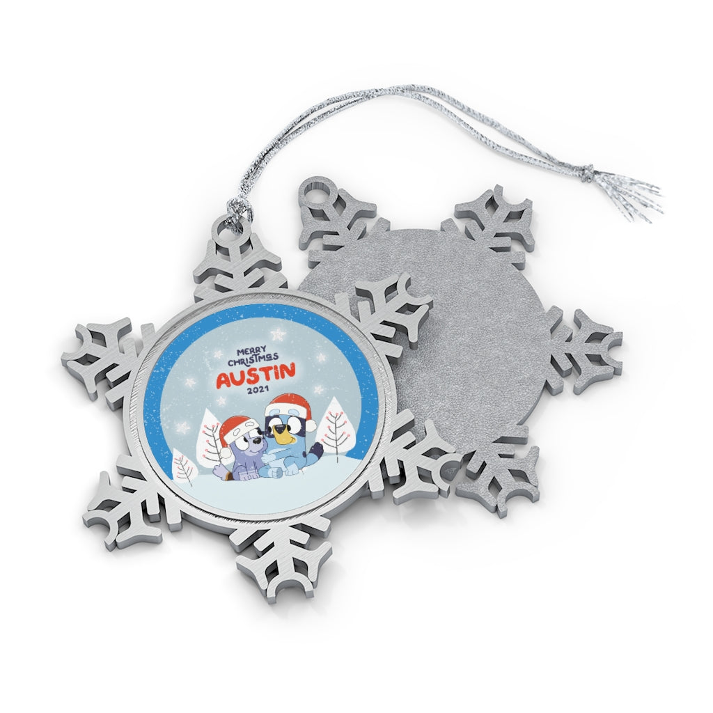 Bluey Christmas Snowflake Ornament 2025