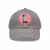 Bluey Dad Hat with Leather Patch Grey / Pink patch PimpYourWorld