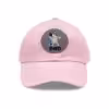 Bluey Dad Hat with Leather Patch Light Pink / Grey patch PimpYourWorld