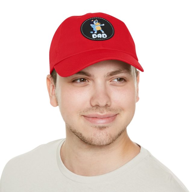 Bluey Dad Hat with Leather Patch PimpYourWorld