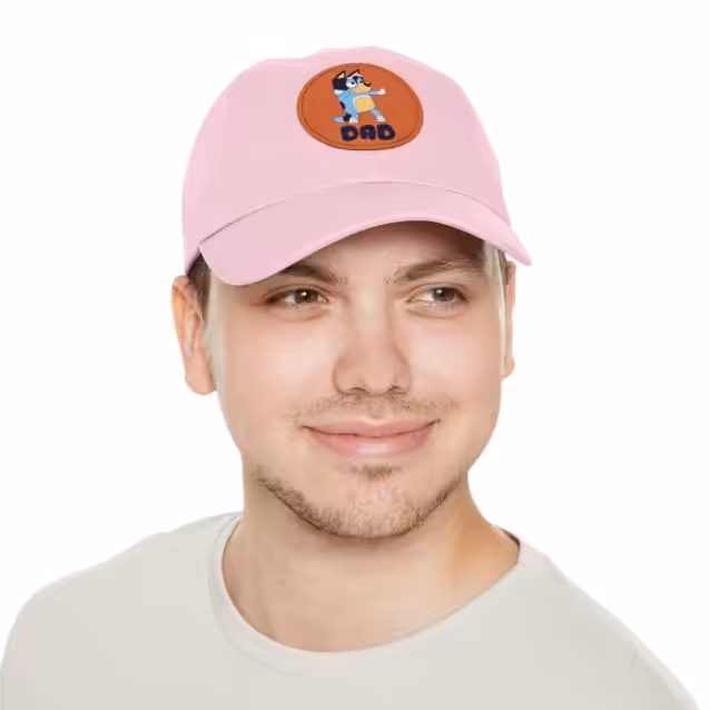 Bluey Dad Hat with Leather Patch PimpYourWorld