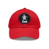Bluey Dad Hat with Leather Patch Red / Black patch PimpYourWorld