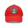 Bluey Dad Hat with Leather Patch Red / Grey patch PimpYourWorld