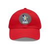 Bluey Dad Hat with Leather Patch Red / Grey patch PimpYourWorld