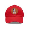 Bluey Dad Hat with Leather Patch Red / Light Brown patch PimpYourWorld