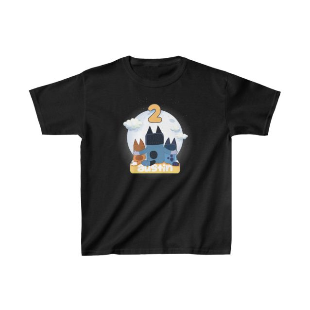 Bluey Kids Birthday Shirt Black PimpYourWorld