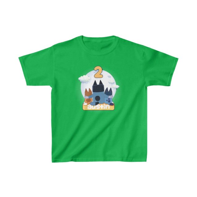 Bluey Kids Birthday Shirt Irish Green PimpYourWorld