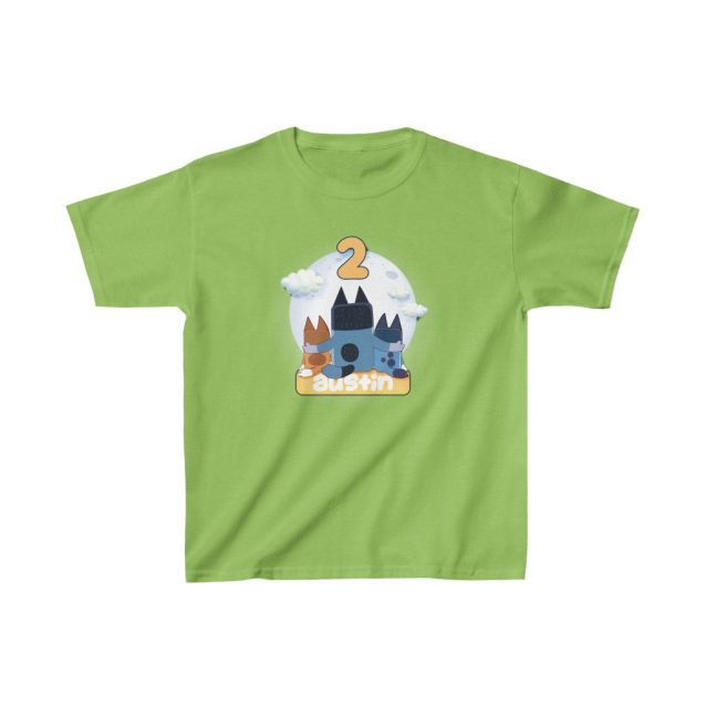 Bluey Kids Birthday Shirt Lime PimpYourWorld