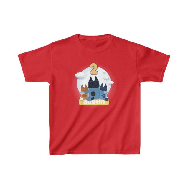 Bluey Kids Birthday Shirt Red PimpYourWorld