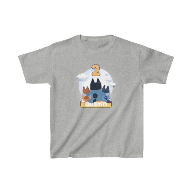 Bluey Kids Birthday Shirt Sport Grey PimpYourWorld