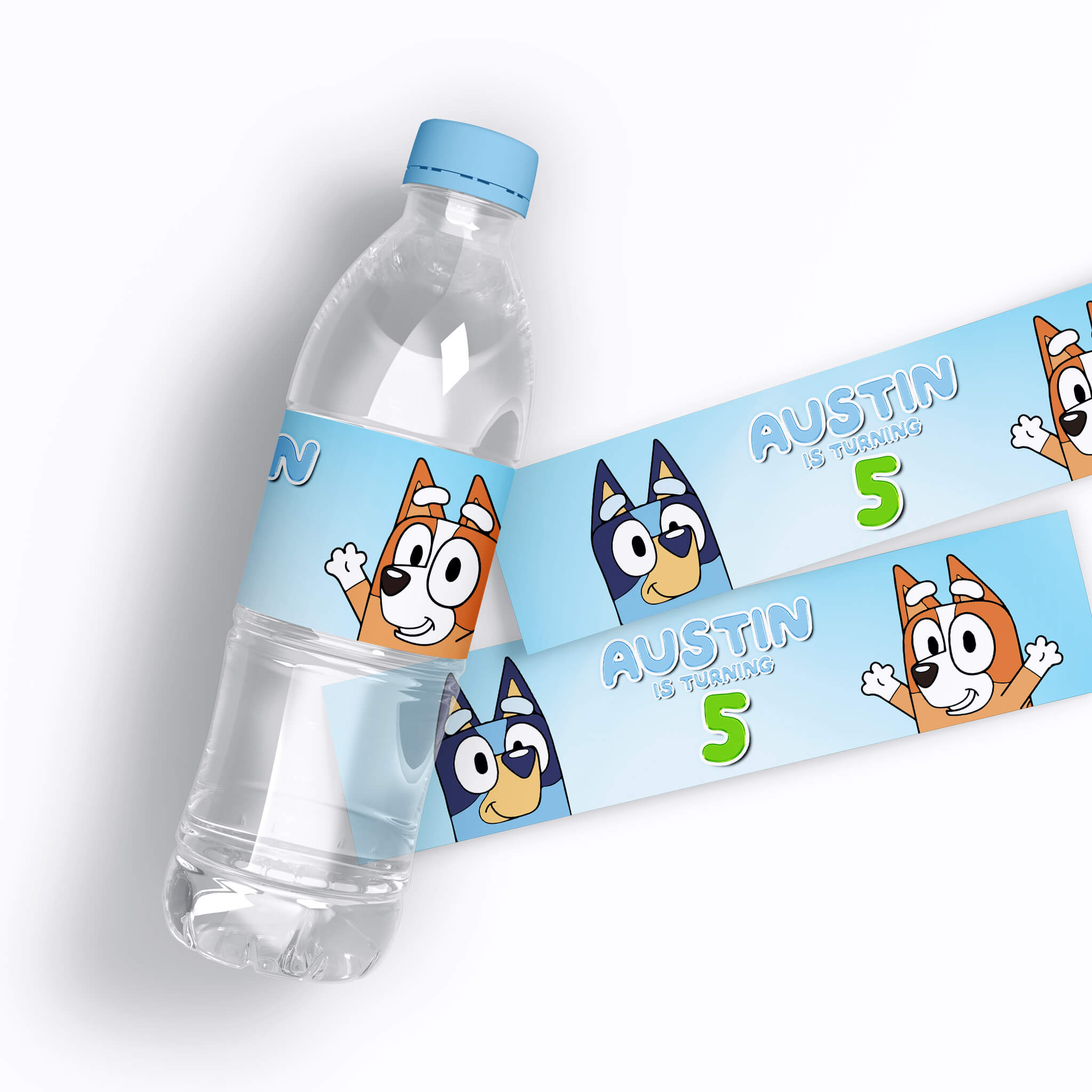 Bluey Water Bottle Labels