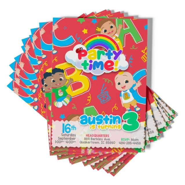 Cocomelon Birthday Invitation Template Default Title PimpYourWorld
