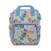 Light blue Cocomelon nappy bag with a toss of JJ and Cocomelon friends portraits.