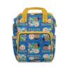 Blue Cocomelon diaper bag with JJ, friends and a "Together" lettering print.