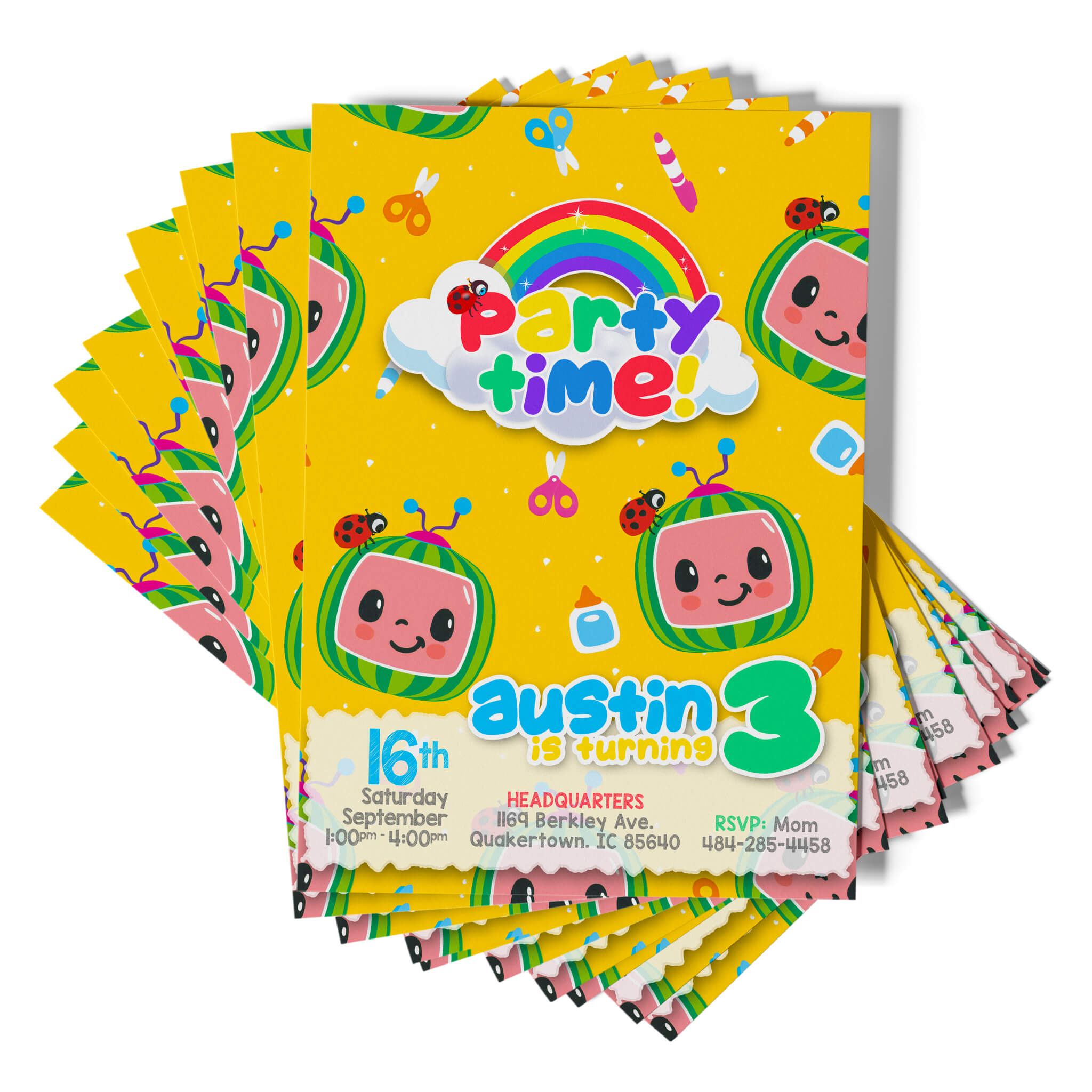 Cocomelon Party Invitation