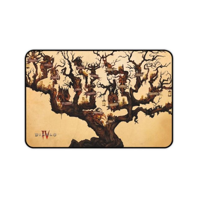 Diablo 4 Gaming Desk Mat Tree 12" × 18" PimpYourWorld