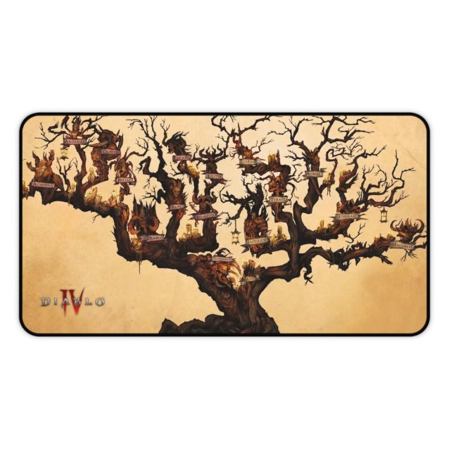 Diablo 4 Gaming Desk Mat Tree 12" × 22" PimpYourWorld