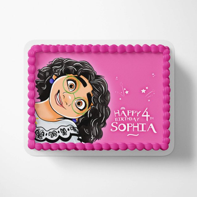 Disney Encanto Cake Topper Pink Mirabel 1/2 Sheet (17"x11") PimpYourWorld