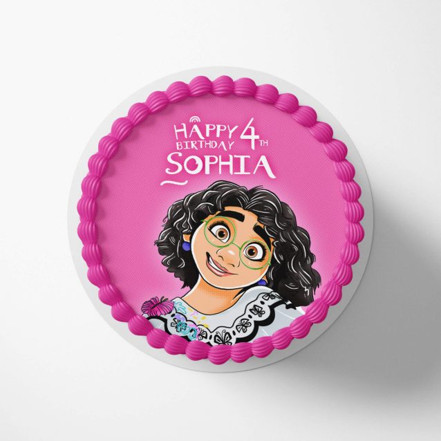 Disney Encanto Cake Topper Pink Mirabel Rounded (9") PimpYourWorld