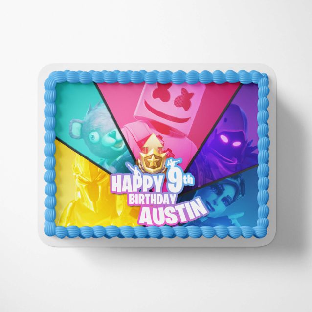 Fortnite Battle Royale Birthday Cake Toppers 1/2 Sheet (17"x11") PimpYourWorld