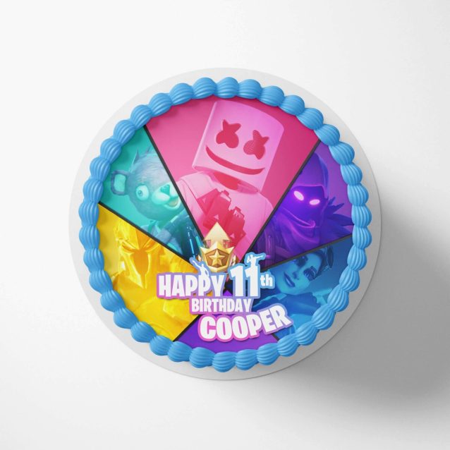 Fortnite Battle Royale Birthday Cake Toppers Rounded (9") PimpYourWorld