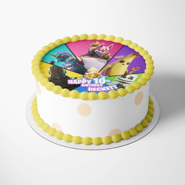 Fortnite Birthday Cake Season 9 Topper PimpYourWorld