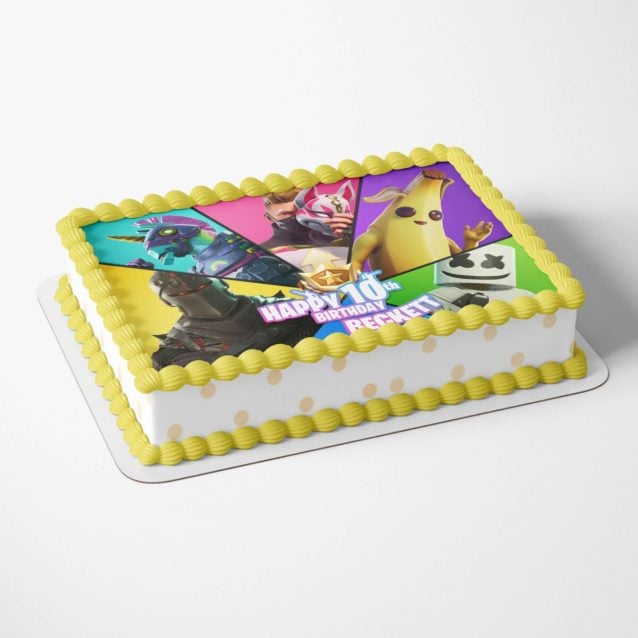 Fortnite Birthday Cake Season 9 Topper Season 9 1/4 Sheet (8"x11") PimpYourWorld