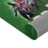 Personalized with a gamer tag, a Fortnite rug with iconic skins in a boy's bedroom
