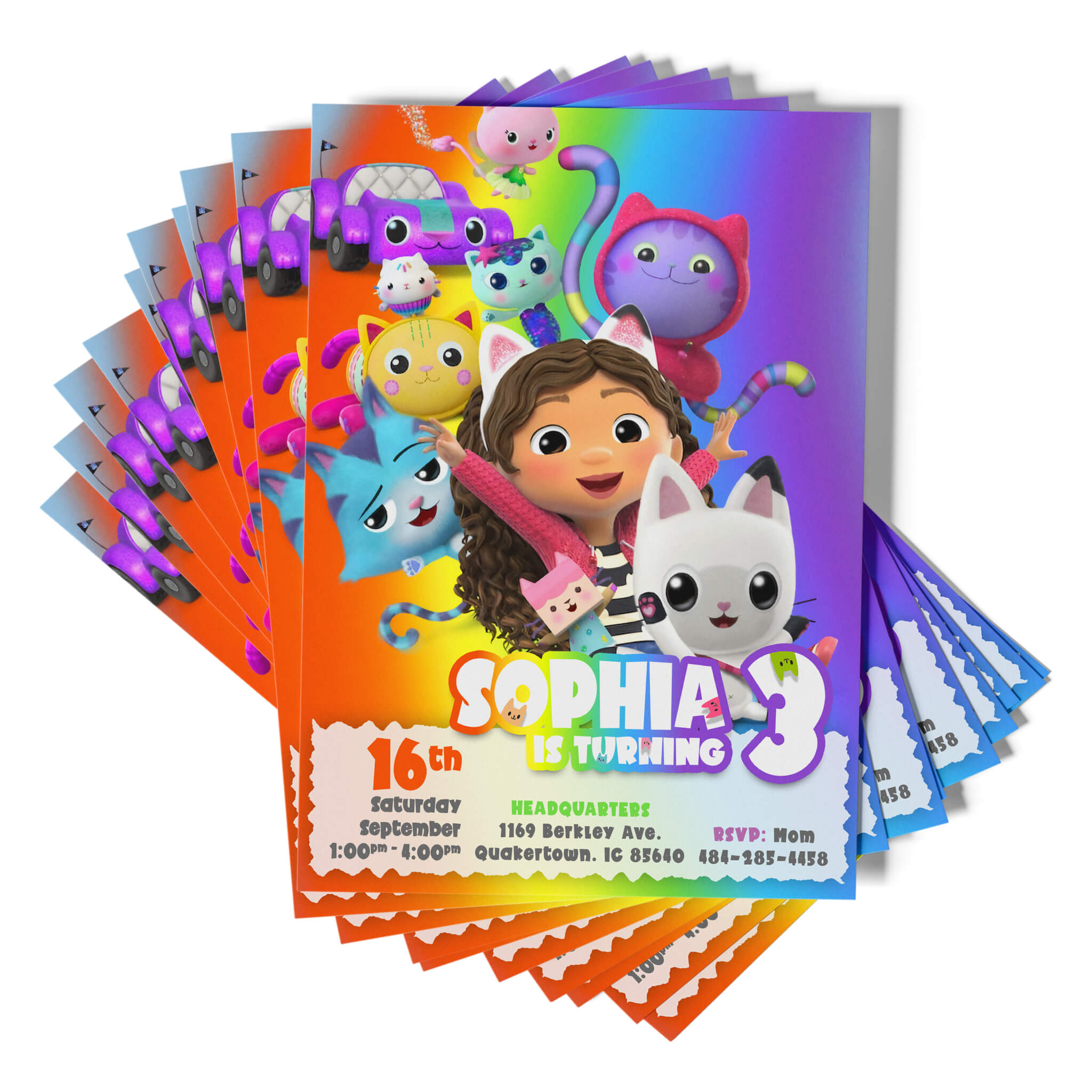 Gabby’s Dollhouse Birthday Party Invitations