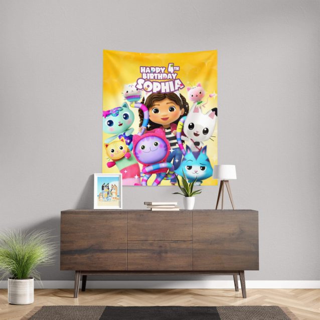 Gabby's Dollhouse Friends Banner 51" × 60" PimpYourWorld
